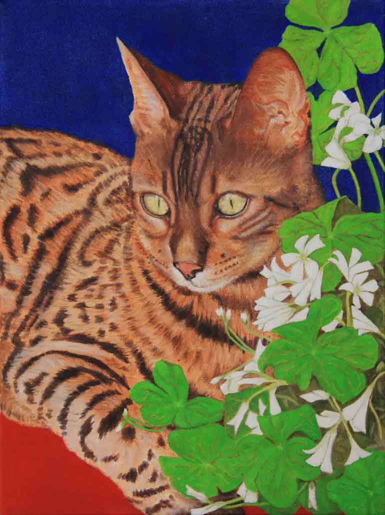 Painting of a cat